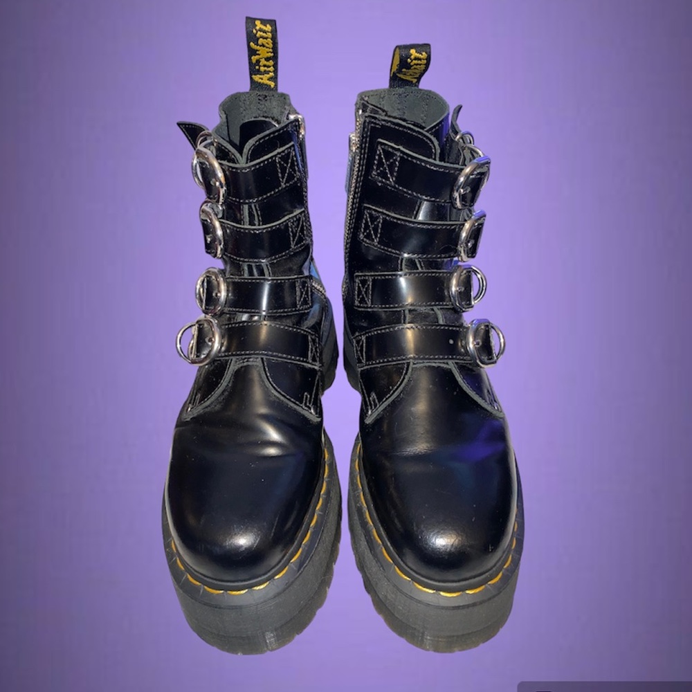 Rare Dr.martens Jadon Max HDW/Hardware leather platform boots - Picture 5 of 12